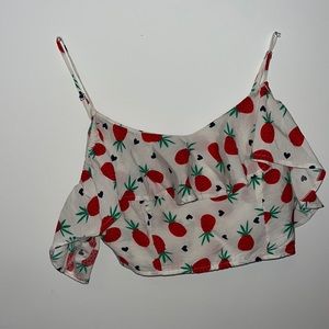 Fruit crop top off the shoulder cute for spring and summer